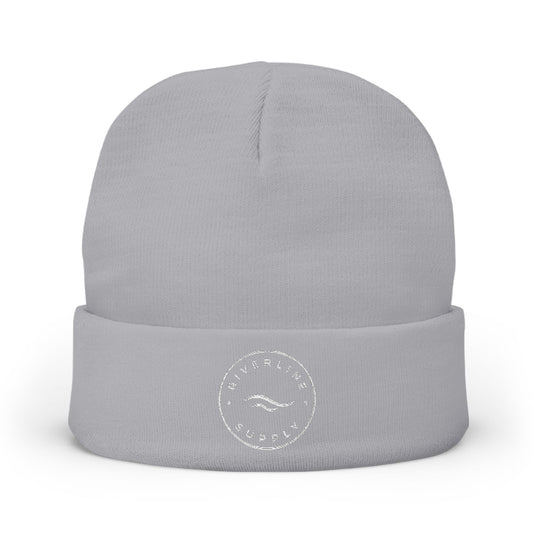 RiverLine Embroidered White Logo Beanie